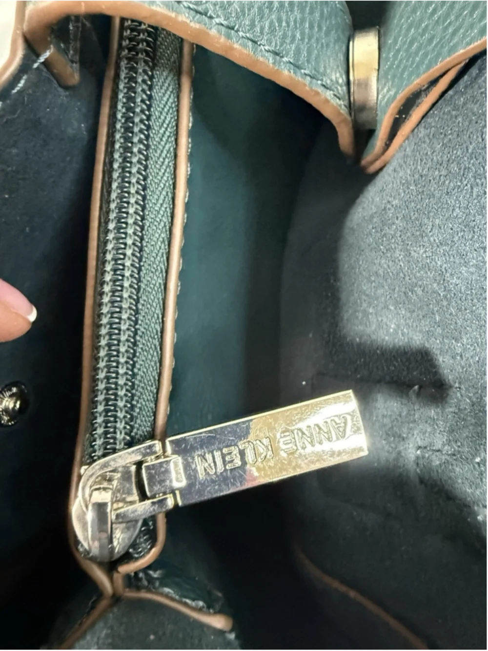 Anne Klein Teal Green Bucket Purse satchel